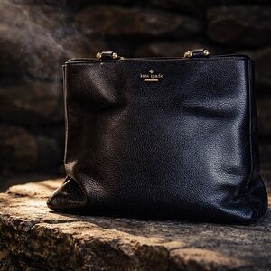 Kate Spade Black Pebbled Leather Shoulder Bag